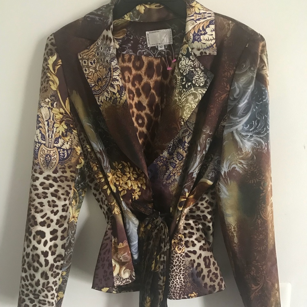 Alberto Makeli Silk Floral Jacket